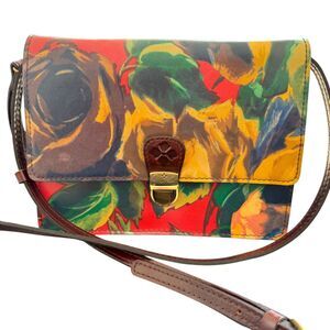 NWT‎ Patricia Nash Winter Bloom Leather Lanza Crossbody Bag